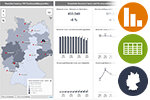 Schmuckgrafik - Ausbildungsmarkt (enthält Diagramme, Tabellen und Karten)